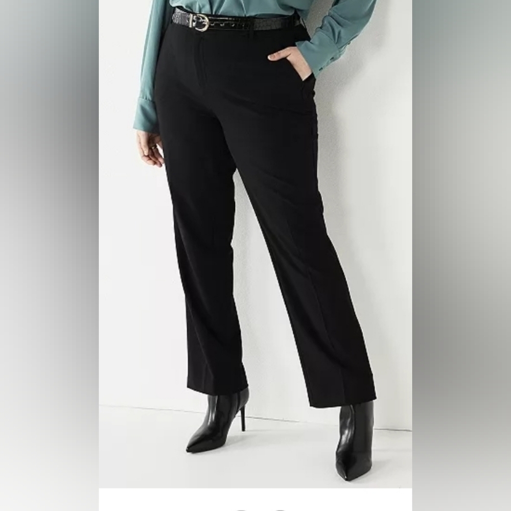 Daisy Fuentes Black Bootcut Pants XL